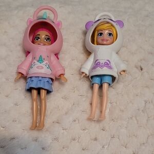 Unicorn and Bear Hoodie Dolls Set